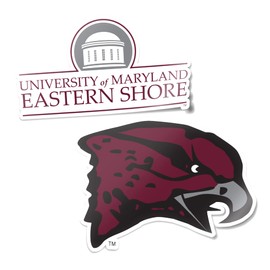 University of Maryland Eastern Shore UMES Hawks Sticker Vinyl Decal Laptop Water Bottle Car Scrapbook (4 Inch Set V1)