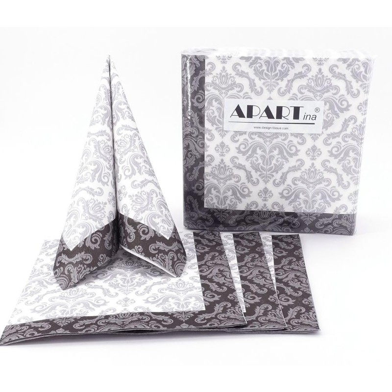 50 Napkins Ornament Fabric-Like 40 x 40 cm - Baroque