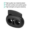 sourcing map 100pcs Plastic Spring Cord Locks Stopper Double Hole