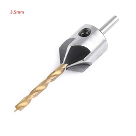 TOOLSTAR Countersink Drill, Woodworking Chamfer Counter Set, Adjustable Carpenter's Reamer, Plated for Wood, DIY with 1 Hex Key, gold
