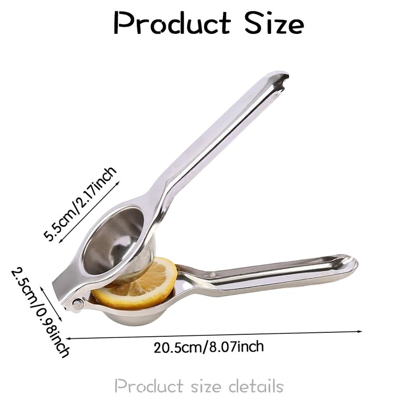 Stainless Steel Lemon Squeezer, Easy to Use Lemon Juicer, Easy