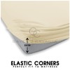 Plain Small Double Fitted Sheet,Solid Cream Anti Allergy Bedding Bed