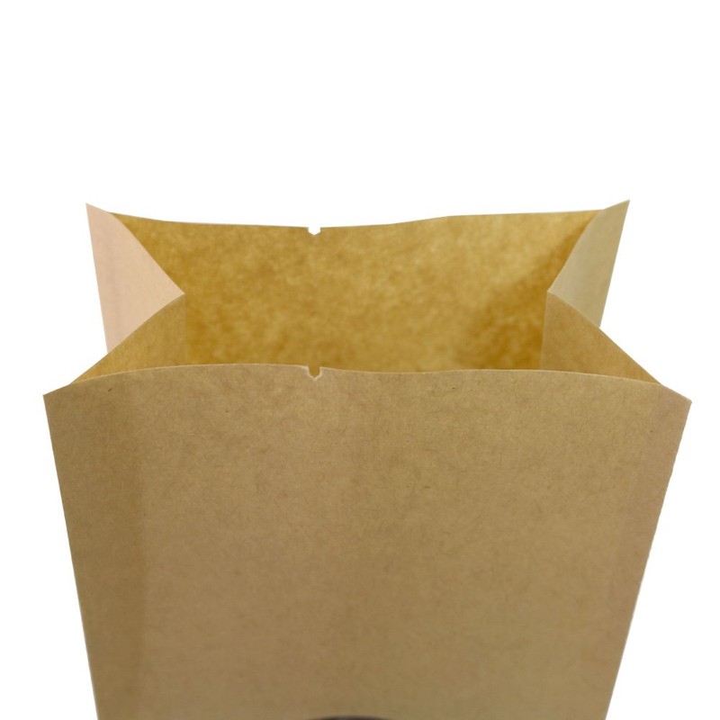 100PCS 8oz Coffee Bean Food Safe Brown Kraft Side Gusset