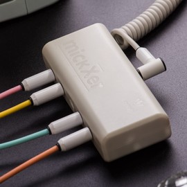 MyVolts Candycord audio cable, straight mini jack to angled mini jack, 70cm, Mint Green colour, perfect for Microfreak, Korg Volca, Pocket Operator, headphones