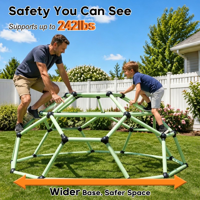 Climbing Dome, Outdoor Jungle Gym for Kids, Monkey Bars Backyard,