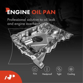 A-Premium Engine Oil Pan Sump with Drain Plug Compatible with Ford Edge, Explorer, Flex, Taurus, Lincoln Continental, MKS, MKT, MKX, MKZ, V6 3.5L 3.7L