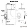 gotonovo Shower System with Tub Spout 12 Inch 3 Function