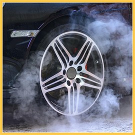 REPAIROCK 4pcs 65mm Dia 6 Clips Wheel Tyre Center Hub Caps Cover Black Base for Auto Vehicle Auto Replacement Parts