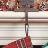 Dibor Traditional Large Red Tartan Embroidered Mistletoe Christmas Stocking -