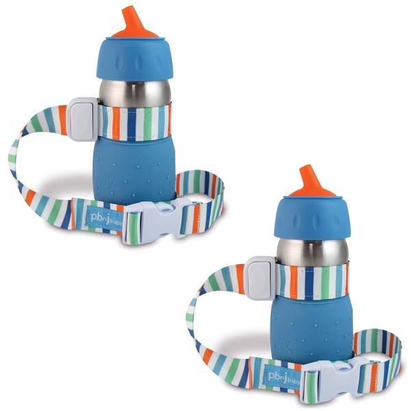 PBnJ Baby SippyPal Sippy Cup Holder Strap Leash Tether (Beach 2-Pack)