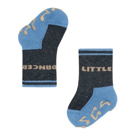 FALKE Unisex Baby Little Dancer Stopper Socks Non-Slip Nubs Breathable Sustainable Cotton 1 Pair, Blue (Navy Melange 6127)