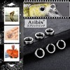 Atibin 100pcs Stainless Steel Flat Fishing Rings Split Blue Lure