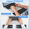 ELZO Desk Elbow Pads (2-Pack) L-Shaped Rest for Desk, Ergonomic