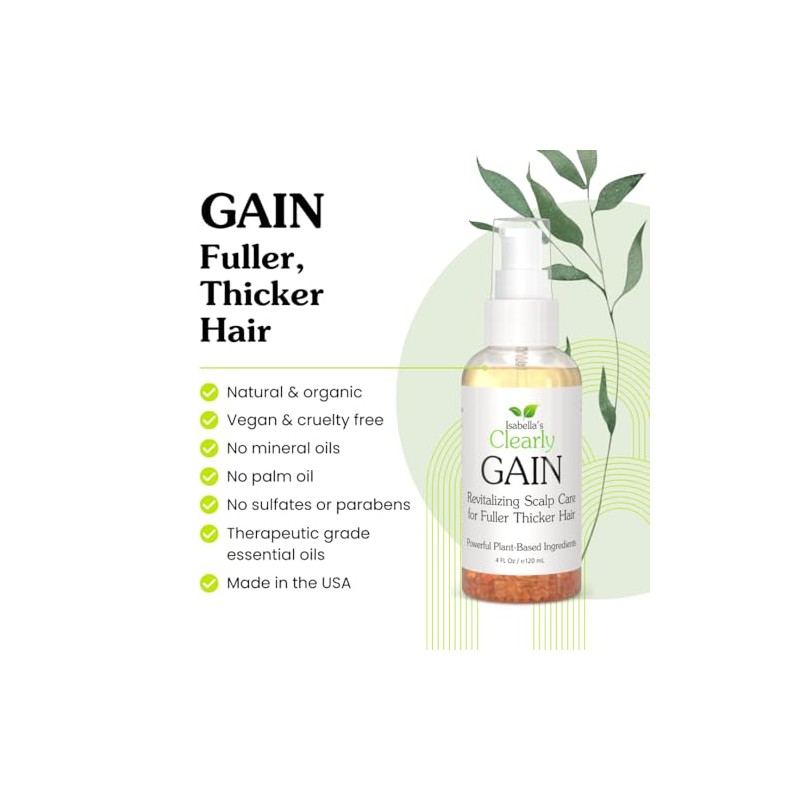 Clearly Gain Aceite Crecimiento Cabello Tratamiento Cuero Cabelludo Hombres Mujeres