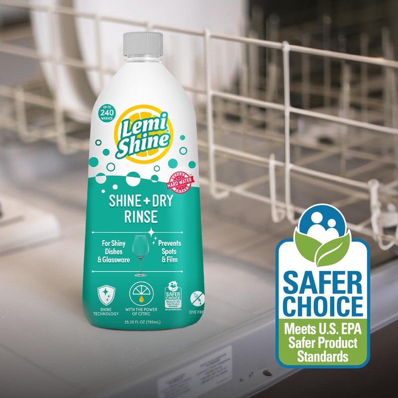 Lemi Shine Shine and Dry Natural Dishwasher Rinse Aid -