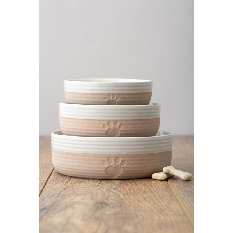 Mason Cash Hearts Paw Large Dog Bowl, 18cm Diameter, 900ml