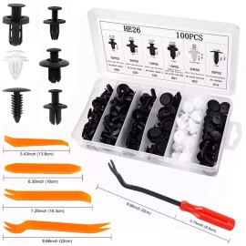 Unbranded 100 PCS Box Set Bumper Fender Liner Push Type Retainer Clips Fastener for Mazda
