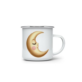 MAXIKIWI Langlebige Emaille-Kaffee- oder Tee-Camping-Tasse für drinnen und draußen, Mardi Gras Baby-Kinderzimmer, 350 ml