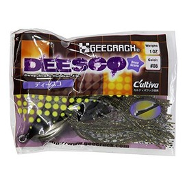 ジークラック(GEECRACK) ラバージグ ディースコ 1oz ブラックゴールドシャッド #008 ルアー