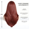 Esmee Long Straight Reddish Brown Wigs for Women with Fringe