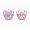 NUK 2 Pack Orthodontic Pacifier Girl Pink Crowns And Bows