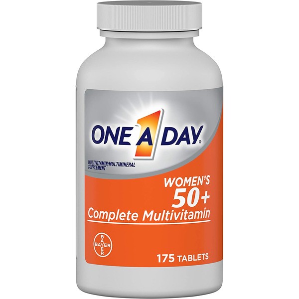 One A Day Women’s 50+ Multivitamins, Supplement with Vitamin A, Vitamin C, Vitamin D, Vitamin E and Zinc for Immune Health Support*, Calcium & More, 175 Count