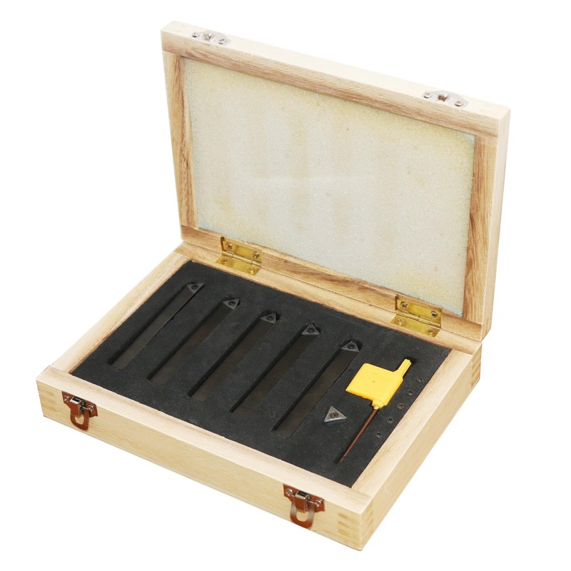 HAowosi Metal Lathe Cutting Tools,5 Sets of 1/4 Carbide Metal