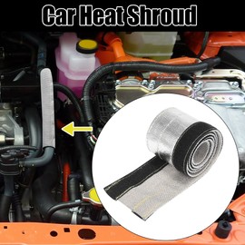 X AUTOHAUX Car Heat Shroud 3/8" ID 3.2ft Aluminized Sleeving Shield Sleeve