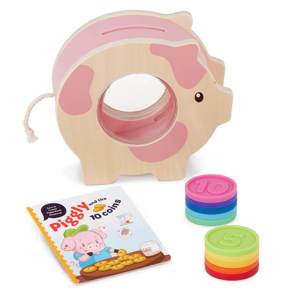 Battat Education - Fine Motor Toy - Save & Count Piggy Bank - Educational Colourful Counting & Math Toys for Kids, 18 months +