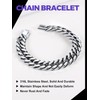 Richsteel Stainless Steel Bracelet Mens Cuban Link Bracelets For Women