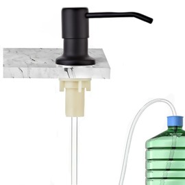 TUMYES Dispensador de Jabón para Fregadero de Cocina, Dispensadores de Jabón Incorporados, Tubo de Extensión de 110cm, No es Necesario Rellenar con Frecuencia, Succión Fuerte (Negro)