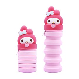 Winawing Pencil Pouch, Silicone Retractable Pencil Holder, Cartoon Stationery Storage Organizer, Cute Pencil Case for School Supplies Office, Gifts for Her (D)