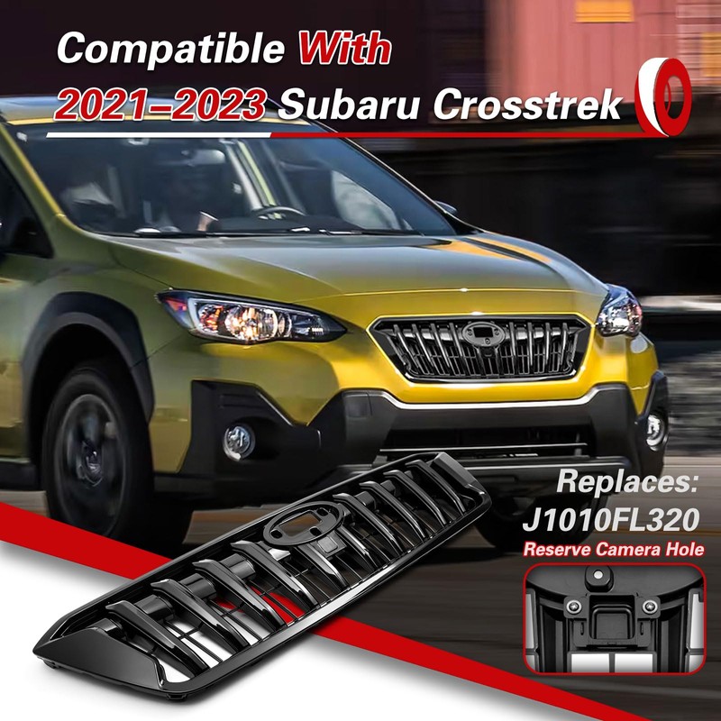 Front Bumper Grill Compatible with Subaru Crosstrek 2021 2022 2023