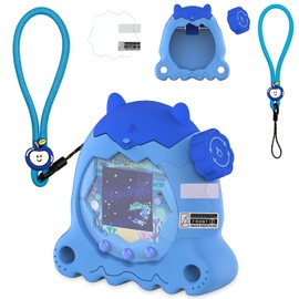 BCWXION Silica Gel Cover and Zoom Disc Cover for Tamagotchi Paradise with Screen Protector and Cable, Standing and Communication Compatible, One-Piece Opening, Shock Absorption, Durable, Scratch