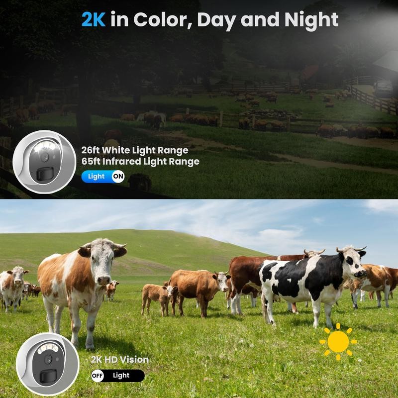 4G LTE Solar Cellular Security Camera, No WiFi Waterproof Outdoor