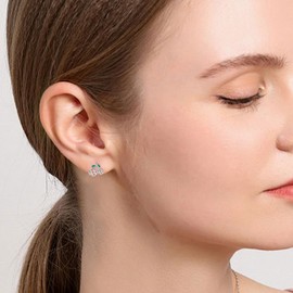 Cherry Earrings Sterling Silver Fruit Stud Earrings Cherry Valentines Day Jewellery Gifts for Women