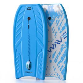 WOOWAVE Bodyboard 41 inch for Kids and Adults Body Board with EPS Core, XPE Deck, HDPE Slick Bottom, Coming with Coiled Wrist Leash for All Surfing Levels Surfers