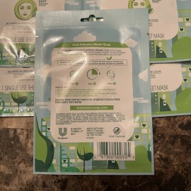 Simple 5 Pack Of Simple ANTI POLLUTION w/ Vitamin B3 Antioxidants Face Sheet MASKS