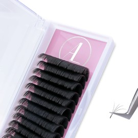 ALLOVE Eyelash Extension 0.05 mm D Curl 20-25 mm Mixed Tray Easy Fan Lash Extensions Rapid Blooming Self Fanning Volume Eyelash Extension Accessories