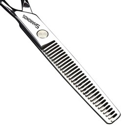 Axemoore - Tijeras de corte de pelo profesional para peluquería, 6 pulgadas, hechas de acero inoxidable japonés, especialmente (6 pulgadas, diente-B)