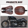 Motorcycle Brown Crocodile Front Driver Solo Seat+Rear Passenger Pillion Pad