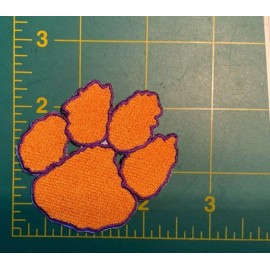 Unbranded Clemson patch Clemson Tigers university college paw team logo iron-on patch 2.5"