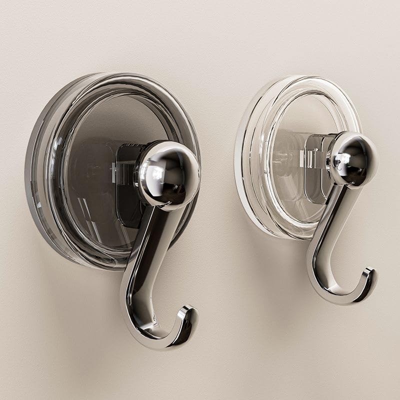 Suction Cup Hooks Strong Bathroom Rack Wall Mounted Hooks Non-Scratch