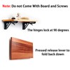 Sumnacon Sturdy Folding Shelf Brackets - Heavy Duty Metal Triangle