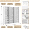WEXCISE Portable Shoe Rack Organizer with Door, 48 Pairs Shoe