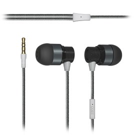 Coby CV-E200BK Jammerz - Auriculares estéreo de Metal CVE200, Color Negro