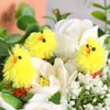Beavorty 60pcs Easter Chicks Figurines Mini Easter Chicks Fluffy Mini