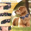 Miavers Adjustable Soft Cotton Dog Collar with Metal Buckle, Detachable