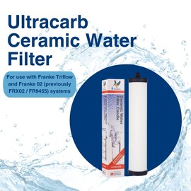 Doulton M15 UltraCarb Ceramic Drinking Water Filter Candle for Franke 02, Franke Triflow, Filterflow, All 1st Gen Steel and 2nd Gen Plastic Housings ¦ FRX01 ¦ 10 inch ¦ M15 Thread ¦ W9223021 (1 Pack)