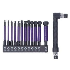 13PCS Set Hex Ball Bit Set 1/4 S2 Alloy Steel Ball End Hex Head Screwdriver Drill Bit